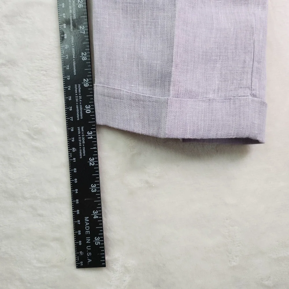 Baird McNutt Murano Alex Fit 100% Linen Pants Mens 30x32 Lavender Purple Trouser